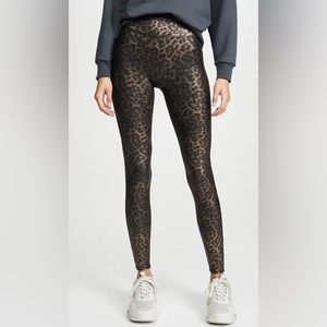 Spanx Faux Leather Leggings in Leopard Shine